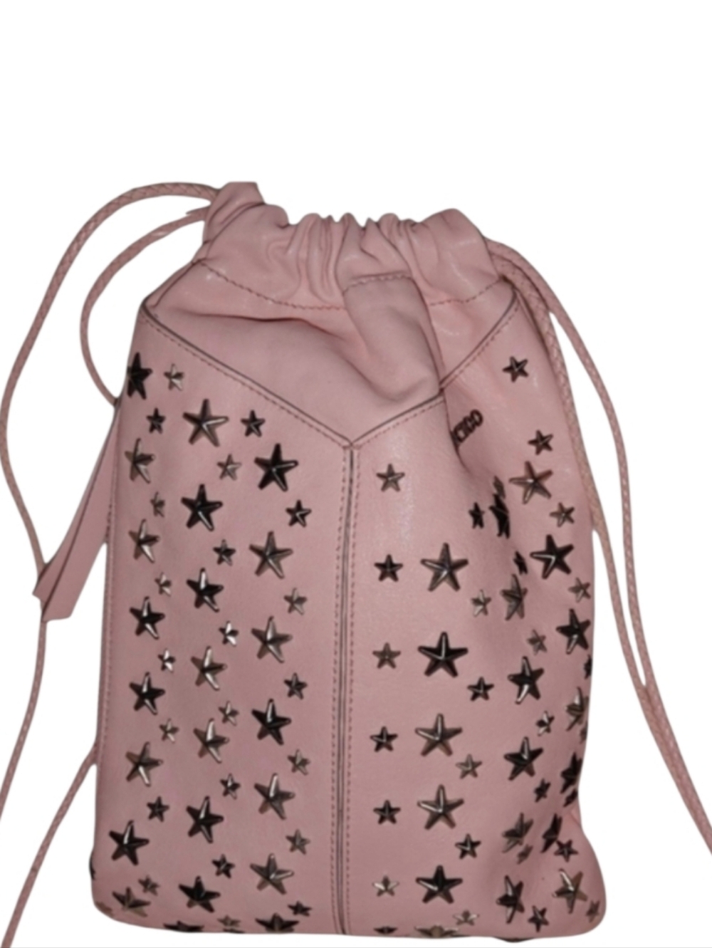 Jimmy Choo Kinchaku Drawstring Leather Bag